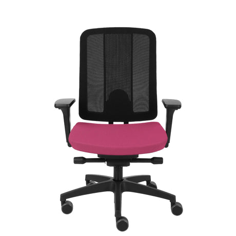 Rosa Kinderdrehstuhl ERGOJUNIOR BS mit schwarzem Netzrücken und Armlehnen von Grospol