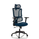 Homeoffice-Bürostuhl ERGOMY mit blauem Netzbezug und schwarzem Rahmen von MyBuero