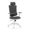 Homeoffice-Bürostuhl ERGOMY WF mit grauem Stoffbezug und weißem Rahmen von MyBuero