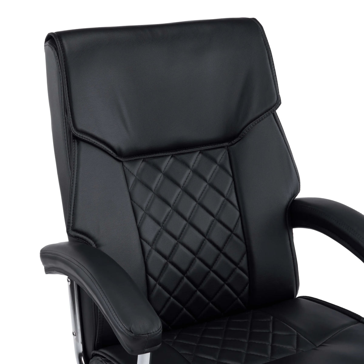 Rückenlehne mit Rautensteppung des Homeoffice-Bürostuhls Relax Prestio in Schwarz von MyBuero