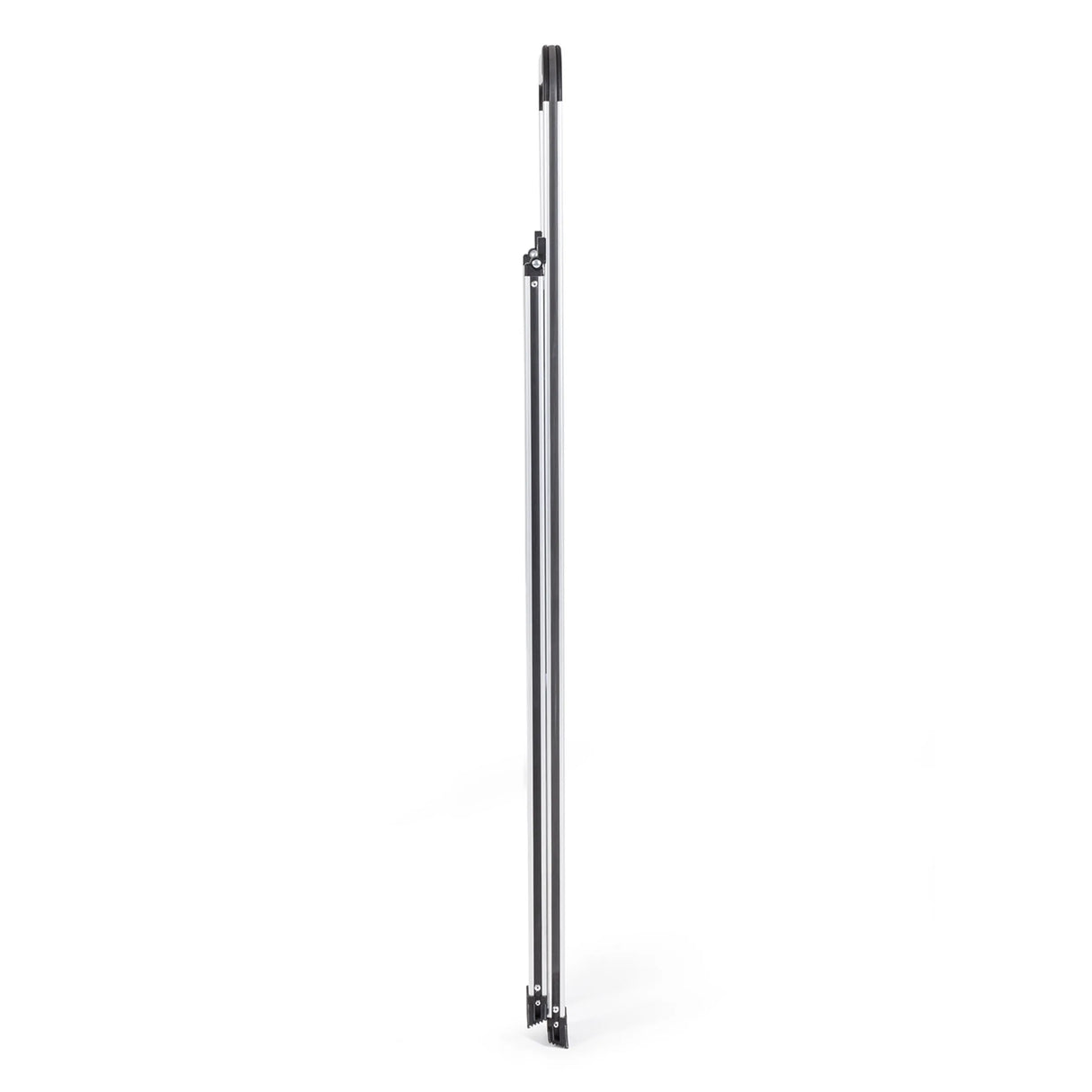 Seitenansicht der zusammengeklappten Klappleiter SOLID V aus Aluminium von hjh OFFICE