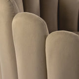 Beige Stoffbezug mit Nahtdetail des Esszimmerstuhls SCALLORE von hjh LIVING