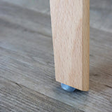 Holzbein mit grauem Gleiter des Polsterstuhls SCANDI TED von hjh LIVING
