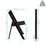 Maßzeichnung des Outdoor-Stuhls TRAVANO 1 mit einer Höhe von 89 cm und einer Breite von 47 cm von hjh LIVING