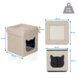 Maßzeichnung des Katzenhauses PAWY ES mit 40 × 40 cm und maximal 15 kg Belastung von hjh LIVING