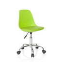Kinderdrehstuhl FANCY II in Grün mit einer glänzenden Chrombasis und Rollen von hjh OFFICE