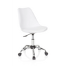 Homeoffice-Bürostuhl FANCY PRO in Weiß mit geschwungener Sitzschale und Chromgestell von hjh OFFICE