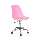 Homeoffice-Bürostuhl FANCY PRO in Pink mit verchromtem Fußkreuz und Rollen von hjh OFFICE