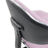 Rückenlehne des Kinderdrehstuhls KIDDY GTI-3 in Rosa mit schwarzer Kunststoffschale und Chromrahmen von hjh OFFICE