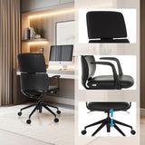 Schwarzer Profi-Bürostuhl ATMOS DESIGNER mit verstellbarer Sitzhöhe, Armlehnen und Kopfstütze von hjh OFFICE