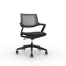 Schwarzer Bürostuhl FLEX CHAIR mit Netzrückenlehne und Armlehnen auf Rollen von Bosen Europe