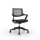 Schwarzer Bürostuhl FLEX CHAIR mit Netzrückenlehne und Armlehnen auf Rollen von Bosen Europe