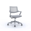 Grauer Bürostuhl FLEX CHAIR mit netzförmiger Rückenlehne und fünf Rollen von Bosen Europe