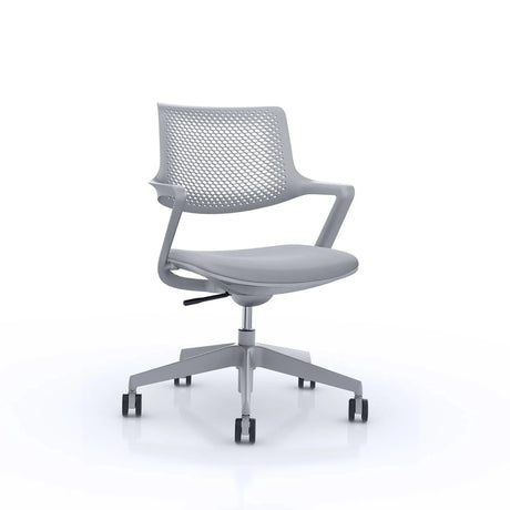 Grauer Bürostuhl FLEX CHAIR mit netzförmiger Rückenlehne und fünf Rollen von Bosen Europe