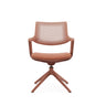 Brauner Besucherstuhl FLEX CHAIR V mit perforierter Rückenlehne und vierstrahligem Fuß von Bosen Europe