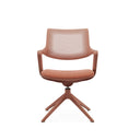 Brauner Besucherstuhl FLEX CHAIR V mit perforierter Rückenlehne und vierstrahligem Fuß von Bosen Europe