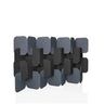 Trennwand FLEXMIUT PLUG in Grau und Dunkelgrau mit quadratischen, versetzt angeordneten Elementen von hjh OFFICE