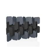 Trennwand FLEXMIUT PLUG in Grau und Dunkelgrau mit quadratischen, versetzt angeordneten Elementen von hjh OFFICE
