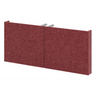 Akustik-Trennwand FlexWall in bordeauxroter Farbe mit silbernen Halterungen von hjh OFFICE PRO