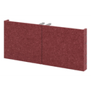 Akustik-Trennwand FlexWall in bordeauxroter Farbe mit silbernen Halterungen von hjh OFFICE PRO