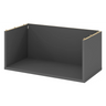 Graphitfarbener Aufsatzkorpus FlexWall mit einer offenen Ablagefläche von hjh OFFICE PRO