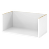 Weißer Aufsatzkorpus FlexWall mit offener Bauweise und Sichtkanten von hjh OFFICE PRO