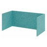 Türkisblaue Einhausung FlexWall mit dreiseitiger U-Form aus Filzmaterial von hjh OFFICE PRO