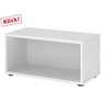Weißer Korpus FlexWall mit einem offenen Fach und schwarzen Stellfüßen von hjh OFFICE PRO
