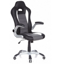 Gaming-Stuhl GAME SPORT in Schwarz, Grau und Weiß mit Schalensitz und silbernem Fußkreuz von hjh OFFICE