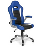 Gaming-Stuhl GAME SPORT in Blau und Schwarz mit silberfarbenem Fußkreuz von hjh OFFICE