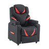 Loungesessel Game Sport RX in Schwarz und Rot mit gestepptem Bezug und Rollen von hjh OFFICE