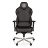 Schwarzer Gamingstuhl GAMEBREAKER COLOSSUS mit Kunstlederbezug und poliertem Sternfuß von hjh OFFICE