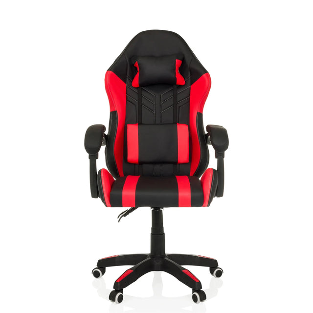 Gamingstuhl GAMEBREAKER W02 in Schwarz-Rot mit Nackenstütze und Armlehnen von MyBuero