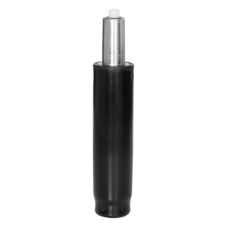Schwarze Gasfeder GF-L mit silberfarbenem Kolben und weißem Kunststoffaufsatz von hjh OFFICE