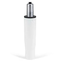 Weiße Gasfeder GF-S mit silbernem Metallzylinder und schwarzem Kopf von hjh OFFICE