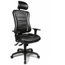 Schwarzer Profi-Bürostuhl HEAD POINT RS mit Kopfstütze und Armlehnen von Topstar