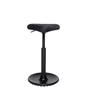 Schwarze Stehhilfe HJH SITNESS HIGH 10 mit gepolsterter Sitzfläche und rundem Fuß von Topstar