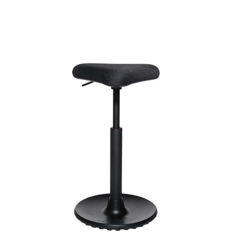 Schwarze Stehhilfe HJH SITNESS HIGH 10 mit gepolsterter Sitzfläche und rundem Fuß von Topstar
