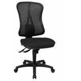 Schwarzer Profi-Bürostuhl HJH SOLUTION BASIC mit Netzrückenlehne und Rollenkreuz von Topstar