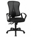 Schwarzer Profi-Bürostuhl HJH SOLUTION PRO AL.B2 mit Netzrückenlehne und Armlehnen von Topstar