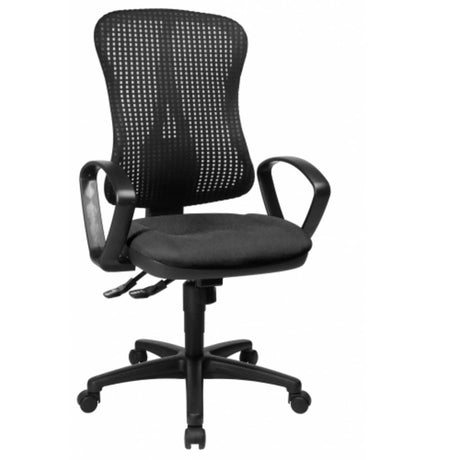 Profi-Bürostuhl HJH SOLUTION PRO AL.B2 in Anthrazit mit Netzrückenlehne und Armlehnen von Topstar