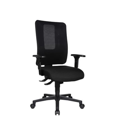 Profi-Bürostuhl HJH WORK PRO in Schwarz mit Netzrückenlehne und Armlehnen von Topstar