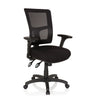 Schwarzer Profi-Chefsessel IMPACT PRO mit Netzrückenlehne und Armlehnen von hjh OFFICE