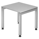 Grauer Schreibtisch JAVA 8 S mit quadratischer Platte und höhenverstellbaren Beinen von hjh OFFICE PRO
