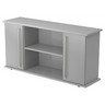 Graues Sideboard KAPA SB mit zwei Türen, Chromgriffen und offenem Fach von hjh OFFICE PRO