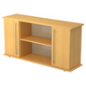 Sideboard KAPA SB in Buche-Optik mit zwei Türen, Chromgriffen und einem offenen Regal von hjh OFFICE PRO
