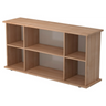 Offenes Sideboard KAPA SB in Nussbaum-Optik mit sechs Ablagefächern von hjh OFFICE PRO