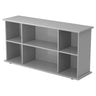 Graues offenes Sideboard KAPA SB mit sechs Regalfächern von hjh OFFICE PRO