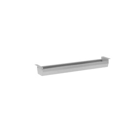 Silberner horizontaler Kabelkanal KC S in einer Länge von 120 cm von hjh OFFICE PRO