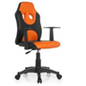 Kinderdrehstuhl KID GAME AL in Schwarz-Orange mit Armlehnen und Rollen von hjh OFFICE